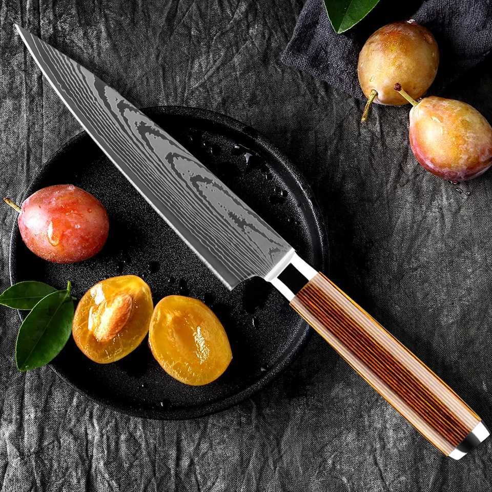5 Inch Paring Knife Kitchen Knife Forged fr German Stainless Steel Sharp Paring Knife for Cutting Peeling Slicing Fruits Y241227