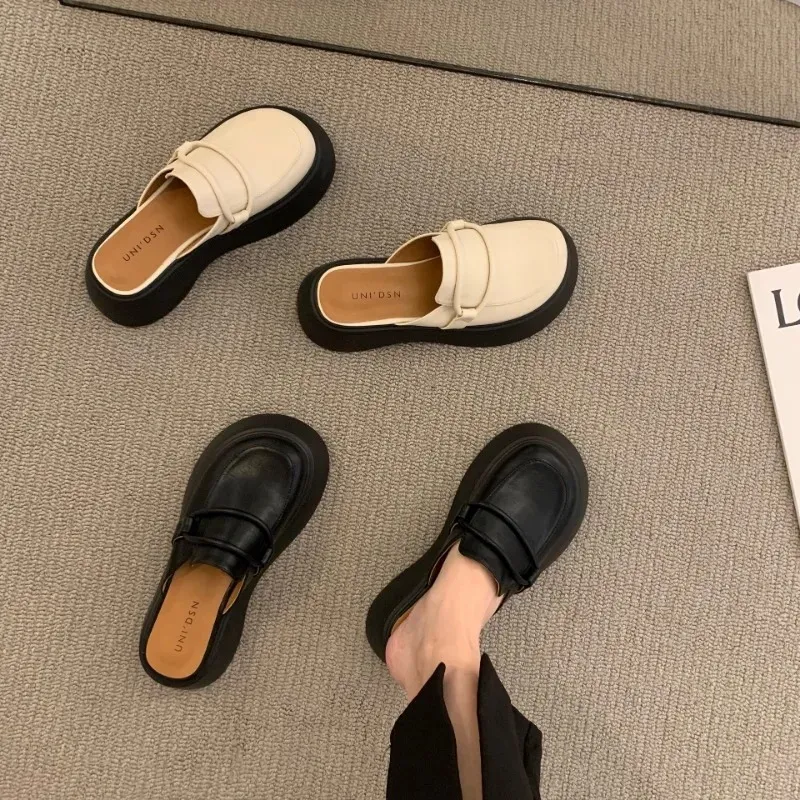 2025 New Platform Women Slippers Mules Shoes Fashion Slides Dress Sandals 2024 Summer Pumps Party Designer Flip ps Mujer atillas