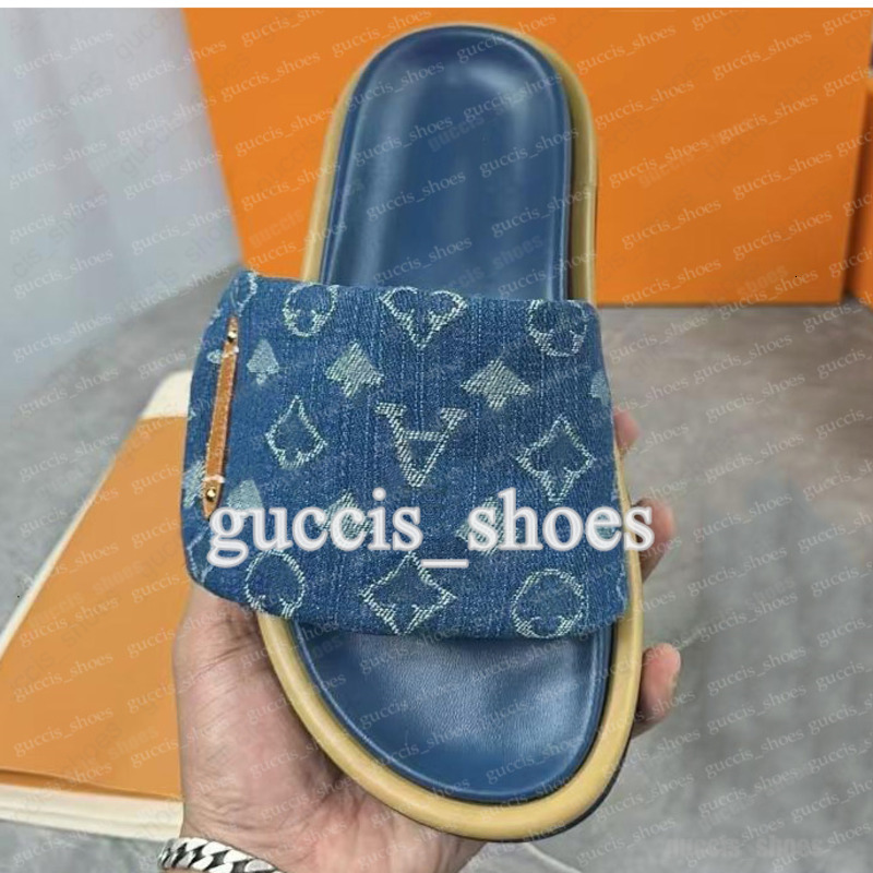 Designer Pool Pillow Sliders Women Men Sandals slippers Flat Comfort Mules Slides sandles Classic Prints Embossed Summer Sandals Black Grey vintage sandale Shoe o6