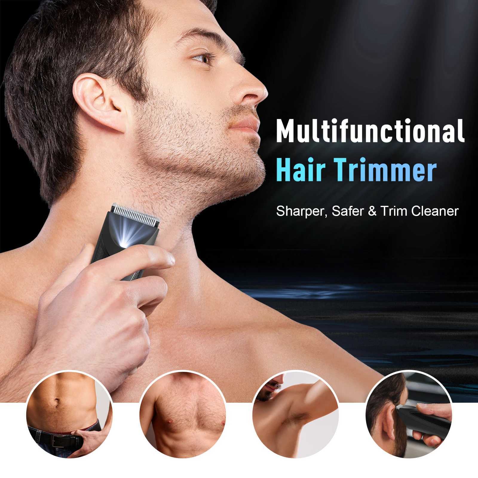 Sejoy 6006 Electric Body Hair Trimmer Hair Clipper for Men Women Men Ball Trimmer for Groin Pubic Replaceable Blade W241227