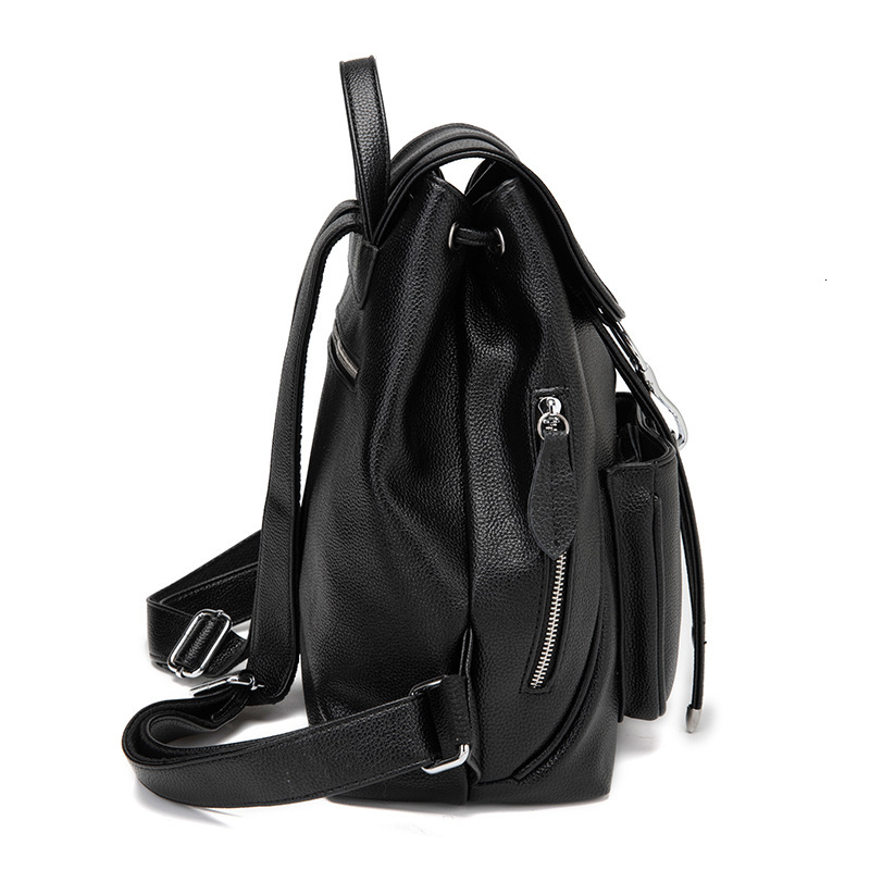 2024 New Korean Edition Simple Leisure Versatile Fashion Women's Backpack Soft Leather Travel Bag