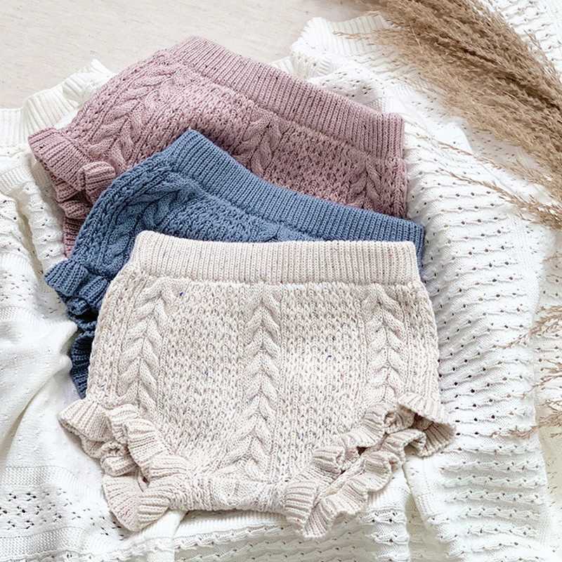 2024 Spring Kids PP Shorts Baby Boys Girls Knit Short Childrens Clothing Casual Baby Boys Girls Shorts Autumn Children Short W241227