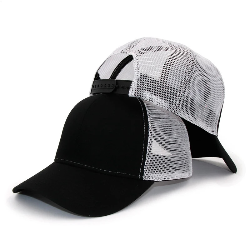 Custom Mesh Splicing Breathable Adjustable Baseball Cap Men Hip Hop Summer Shade Hat Outdoor Women Trucker Caps 241226