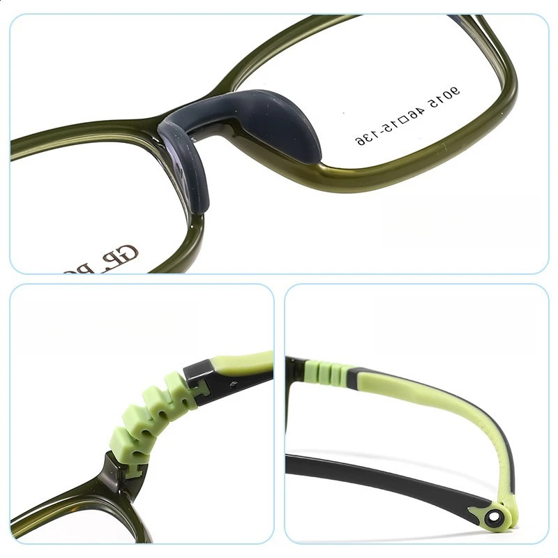 YIMARUILI Ultralight Silicone Children Eyeglass Frame Boy Fashion Safety Kids Optical Prescription Glass Frames Girls 9015ET 241227