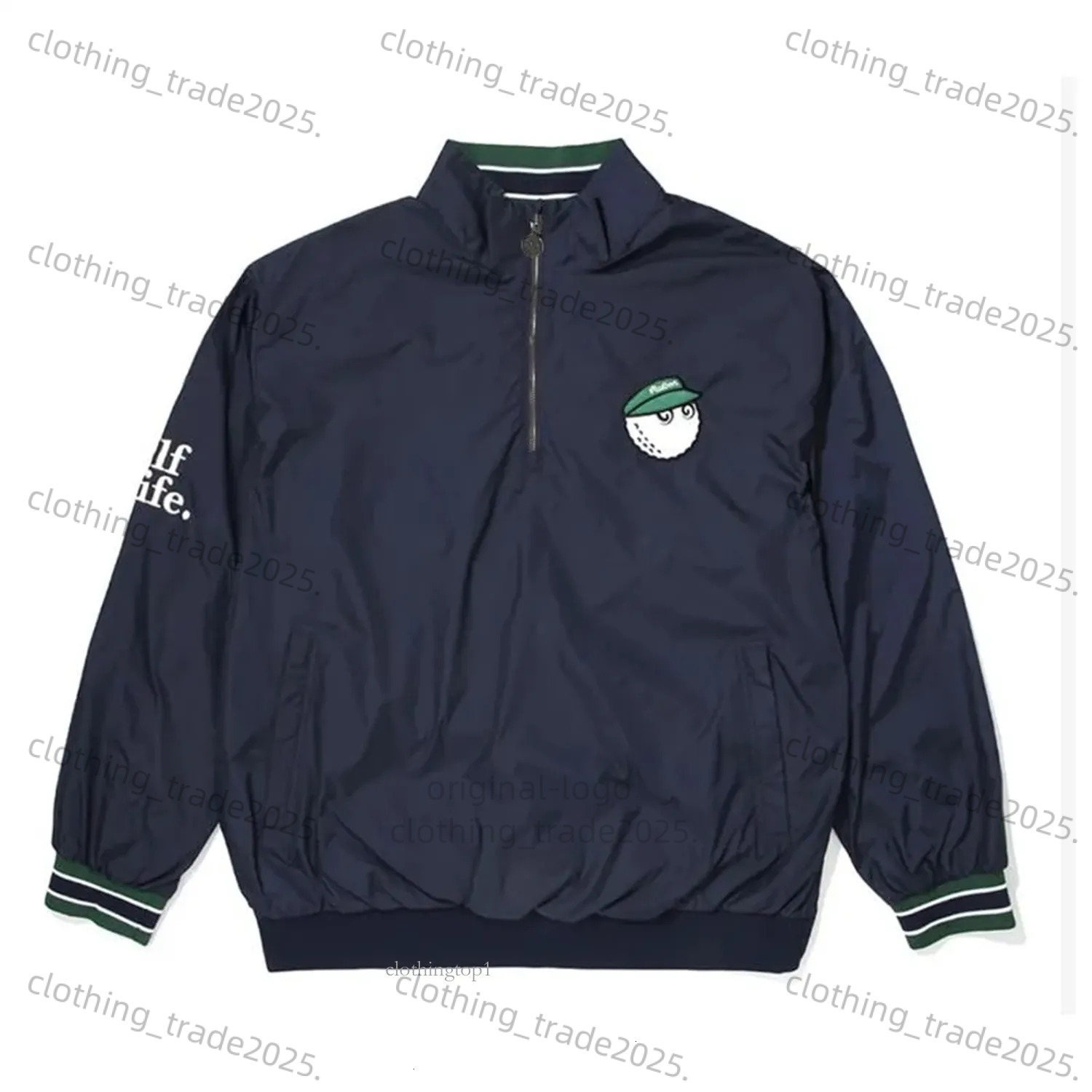 2025 New Men's Hoodies Streetwear Sweatshirt Women Fashion Designer Casual Green Light Cream Spliced Zipper Hoodie Gothic Oversized Malbons Golf Hoodie Jacket 433