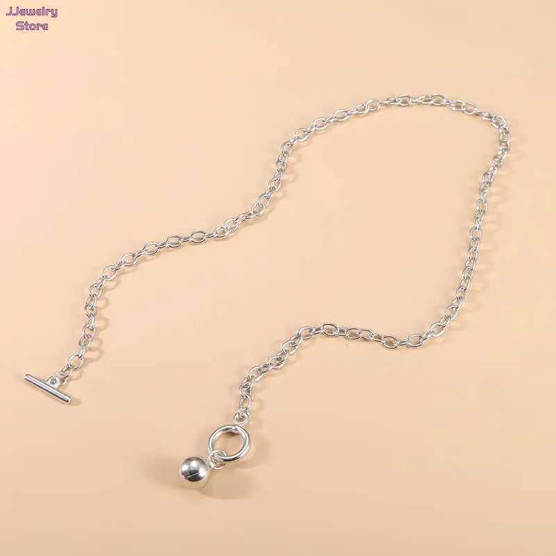 Cuban Chain Necklace Women New Fashion Toggle Clasp Stainl Steel Chain Necklace For Women Jewelry GiftXJ241227