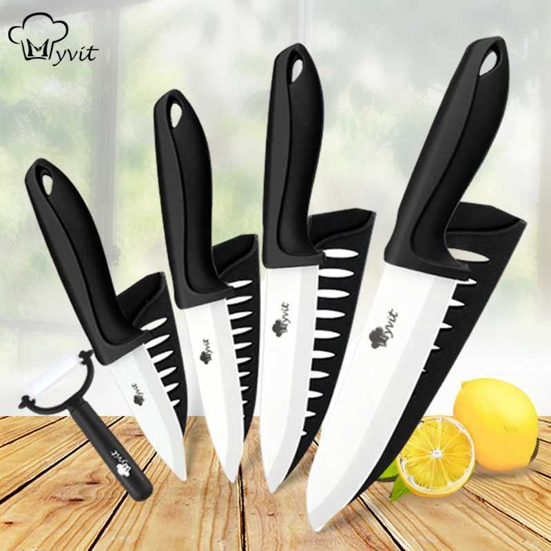 Ceramic Knife Set 3 4 5 6 inches Chef Practical Slr Polishing Ceramic Knife Kitchen Knife Zirconia Blade Cooking Knife Y241227