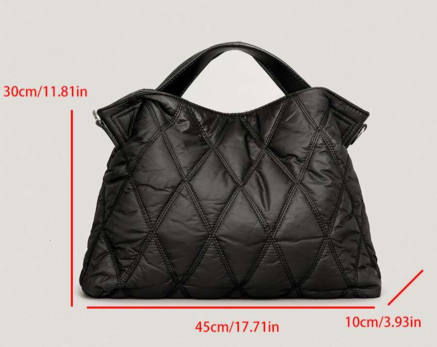 Women's Bags Handbag Fashion Gge Quilted Puffer Tote Designer Padded Women Handbags Casual Nylon Shoulder Crossbody Bags Large Capacity Bag