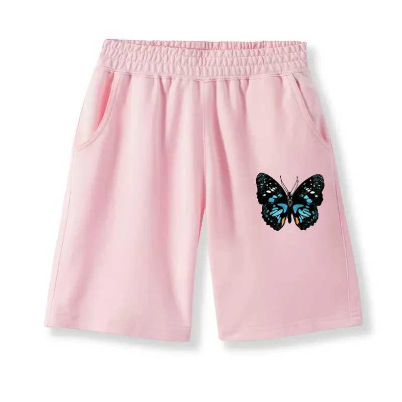 Girls New Cotton Pant Butterfly Casual Shorts Summer Loose Sweatpants Children Student Printed Short Pants 3-14Y W241227