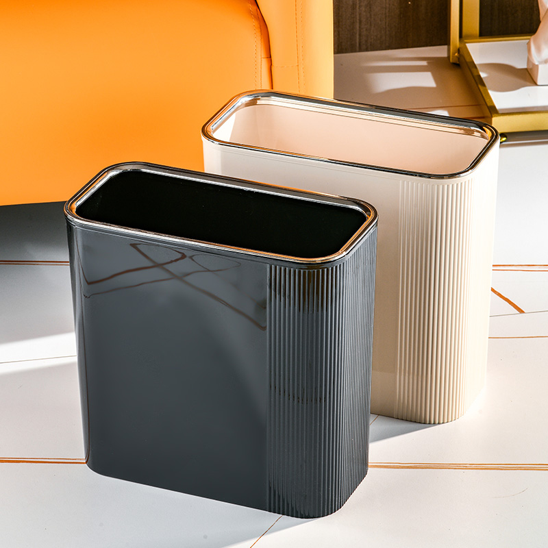 Compact PET Trash Bin with Unique Slot Opening and Sturdy Locking Mechanism