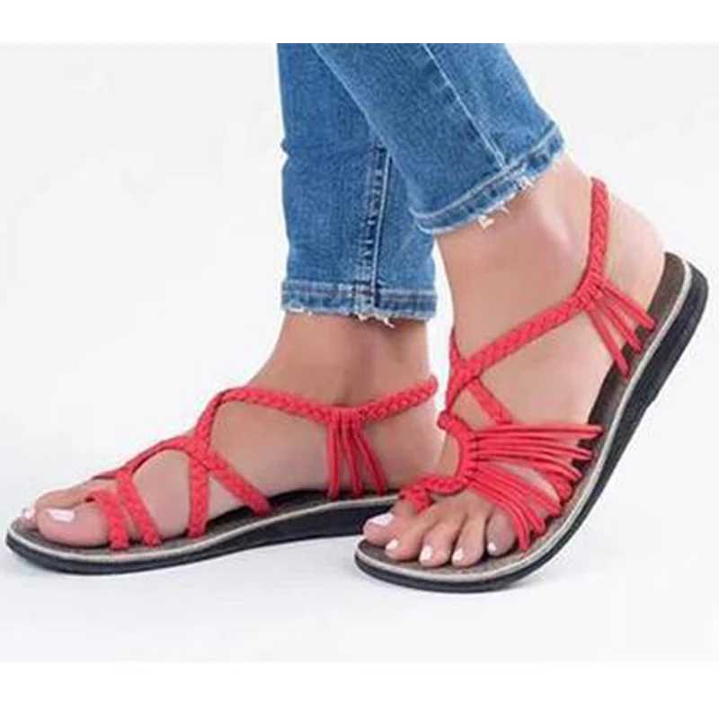 High Quality Womens Sandals Flip Flop Summer Woman Cross Flats Ladies Mixed Color Casual Female Sewing Mens Beach Shoes Large Size 44 T241227