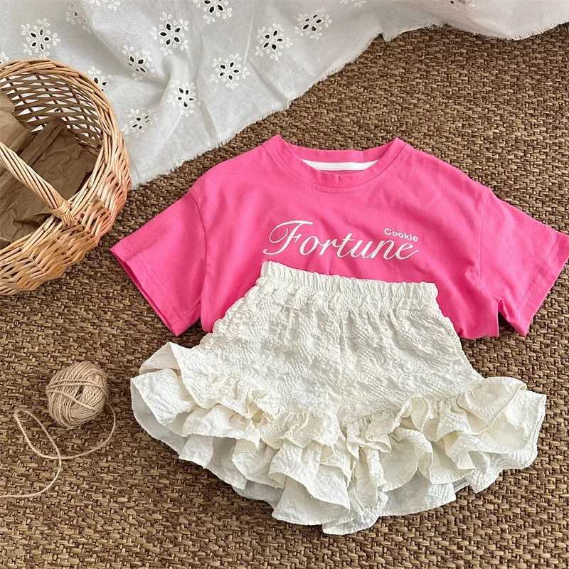 22201 Baby Pants and Girls Shorts 2024 Summer New Style Double Lace Solid Color Comfortable Shorts W241227