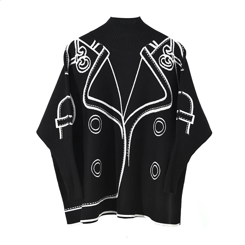 Anteef cotton knitted Pattern causal loose oversized autumn winter pullover sweater women sweaters clothing 2024 241223