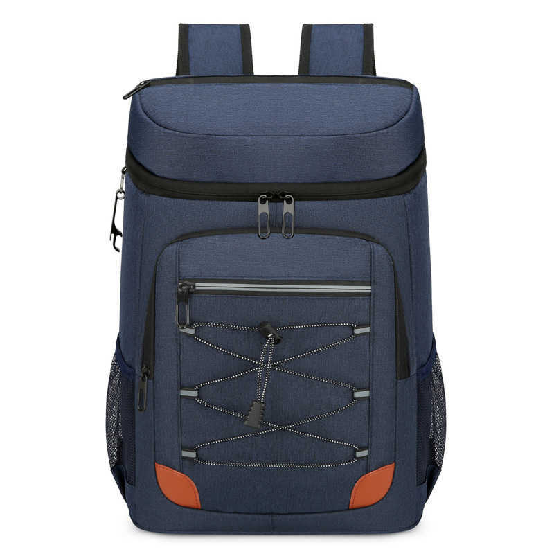 Hot Dual Shoulder Insulated Backpack for Outdoor Picnics Large Capacity Portable Ice Pack Crossbody Style Thick Picnic Bag 240920