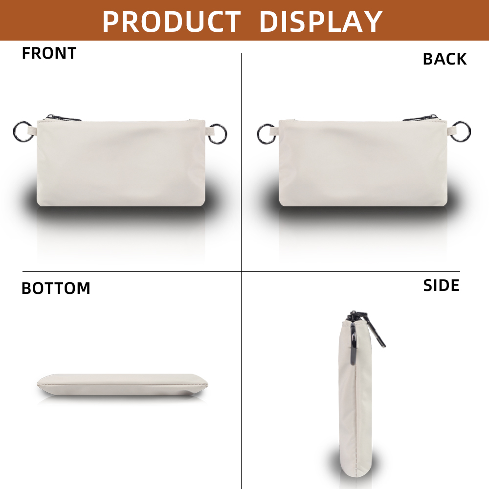 New 2pcs Set Women's Wrist Bag Portable Waterproof Oxford Cloth Card Bag Mini Coin Purse Storage Bag