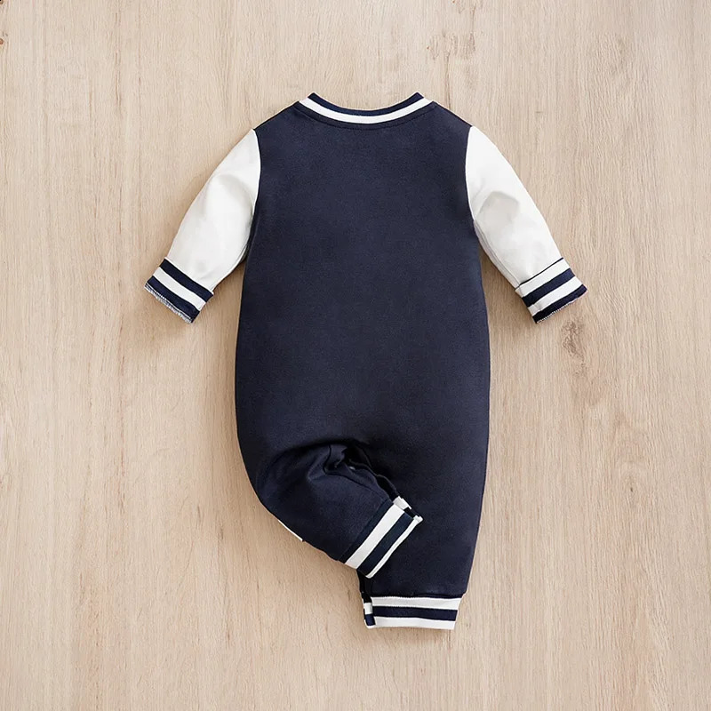 born Baby Baseball Clothes 0 3 6 9 12 Months Boston Cotton Long Sleeve Footies Toddler Boy Clothes Kids Jumpsuit Pyjama Bebe 241226
