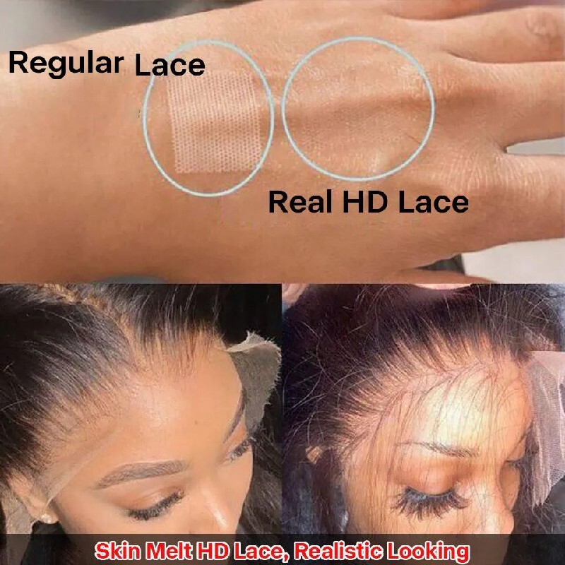 200% Density Human Hair Natural Body Wave 13X4 5X5 360Hd Lace Front Wig HD Human Hair