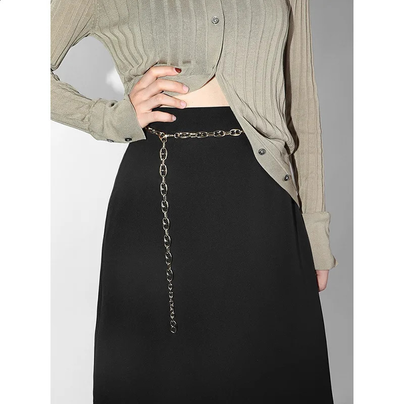 Mens and Womens Ins Same Style Belt Dress Decorative Waist Chain Metal Chain Womens Waist Chain Belt 241226