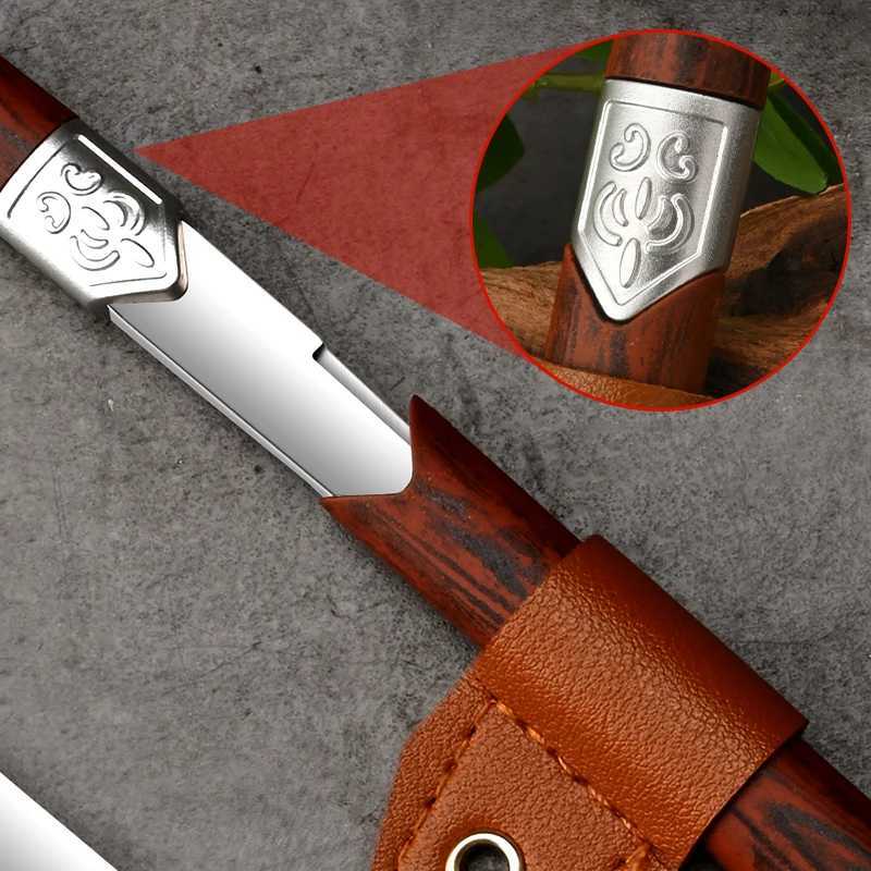 2024 new stainless steel sharp fruit knife barbecue small straight knife high-end portable EDC pocket knife steak knife Y241227