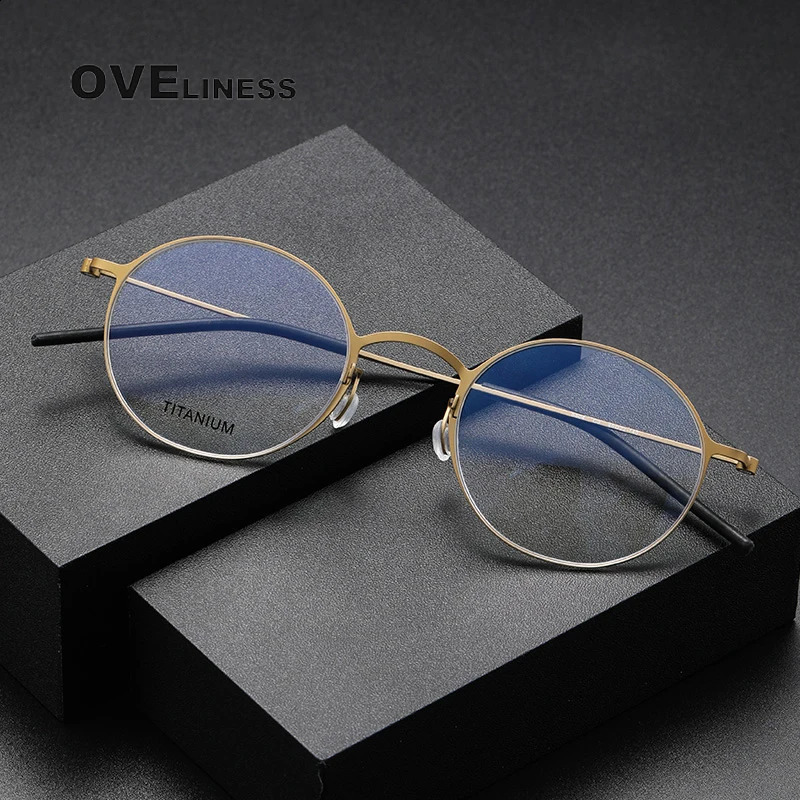 Glasses Frame for Men women Vintage round Myopia Prescription Eyeglasses Frames Optical Korean Eyewear 241227