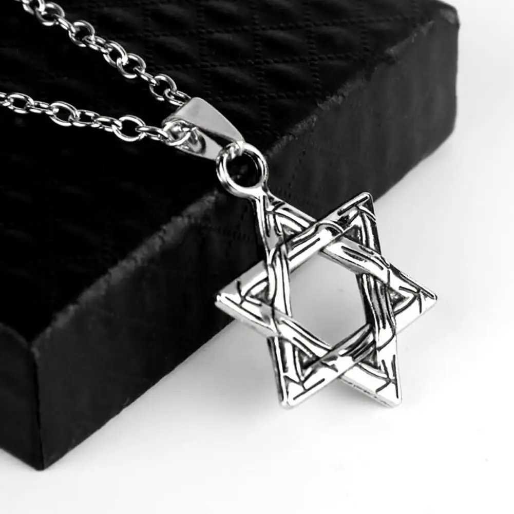 Men Necklace Solid Color Star She Hip-hop Style Retro Men Pendant Chain Necklace on Neck 2023XJ241227