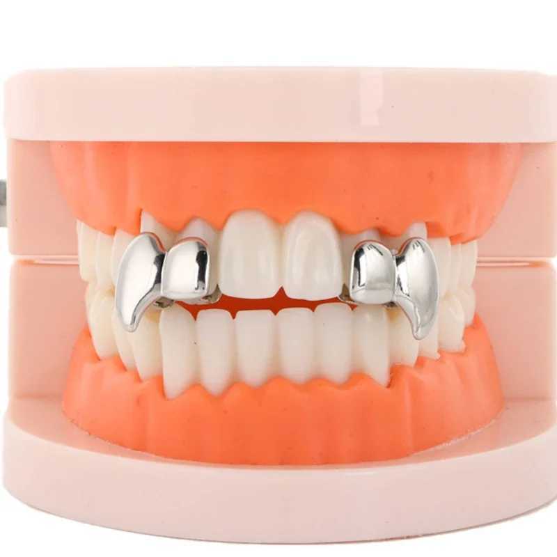 HipHop Classic Single Teeth Grillz Golden Tooth Cs Decor 14K Gold Plated Dental Grills Bo Jewelry For Women Men W241227