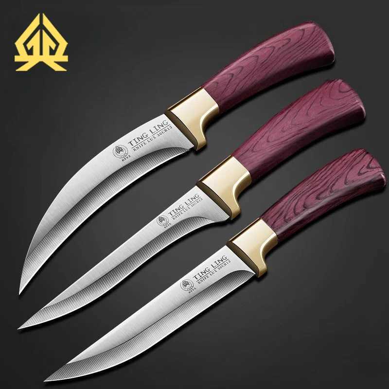 Kitchen Chef Kitchen knife Carving knife Boning knife household stainless steel paring knife Hand forged carving knife Y241227