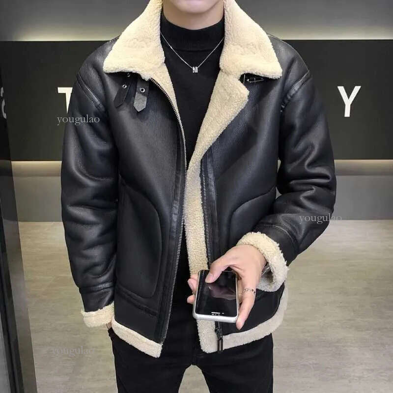 Designer jacket Mens Fashion High Quality Thickening To Keep Warm Leather Jackets/Man Slim Fit Lapel Casual Leather Jacket Fashion Coat 4XL-M M240819