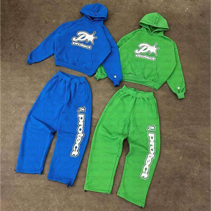 American street fashion, hip-hop style hooded pullover, pants, personalized letter printed men's and women's hoodies