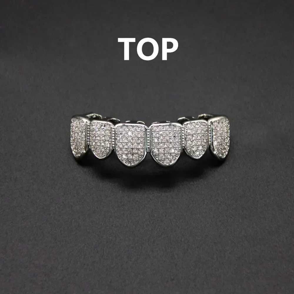 Teeth Grilz Set for Neutral Top Bottom Oral Silver Teeth Grill Teeth C Removable Dental Fashion Bo Jewelry W241227