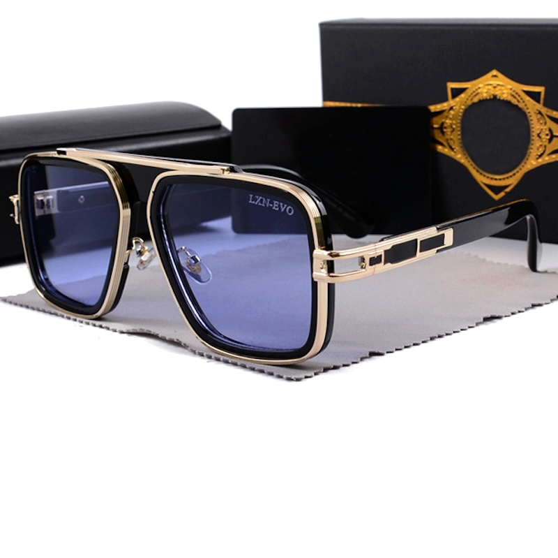 LXN EVO Luxury Sunglasses Designer Brand Mach Six Men Women Flight Seven Rock Style Gradient Pilot Sunglasses Oculos De Sol Fashion Vintage Square Hig