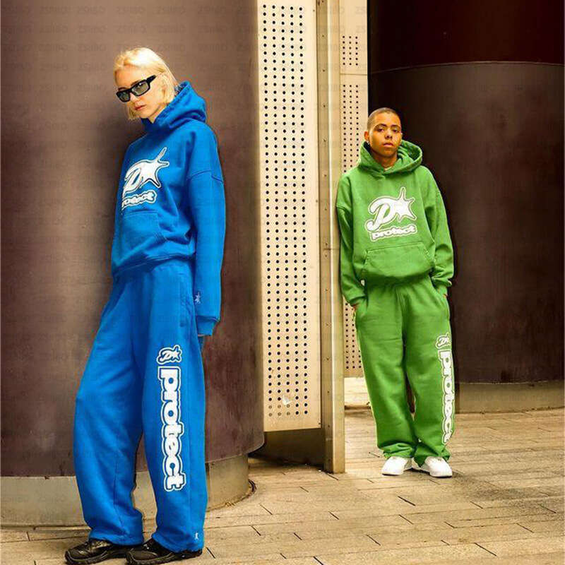 American street fashion, hip-hop style hooded pullover, pants, personalized letter printed men's and women's hoodies