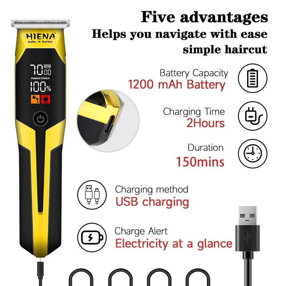 HIENA HYN-030 Hair clipper hair cut machine mens hair clipper home appliance professional barber machinestrimmer for men W241227