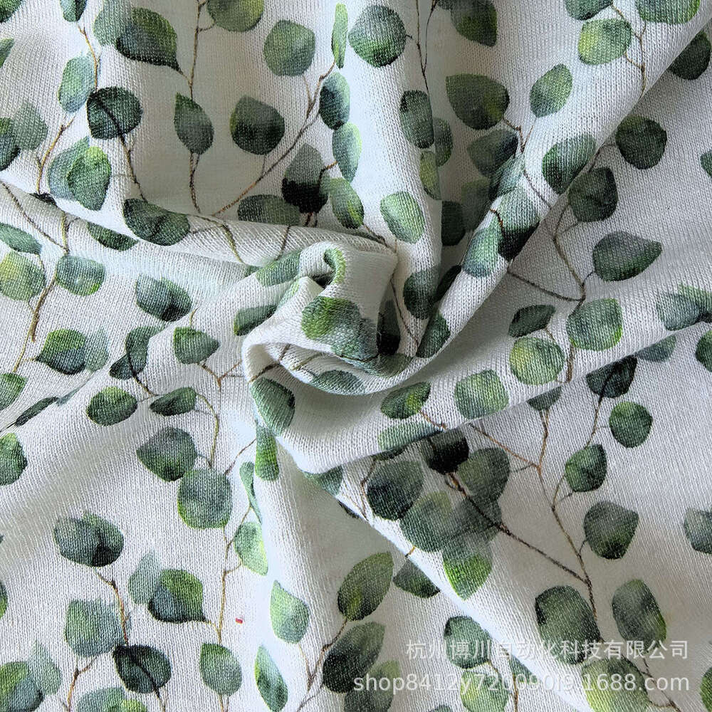 Lightweight 28Nm cotton en nylon plain weave digital printed knitted fabric, casual wear T-shirt, vest, skirt