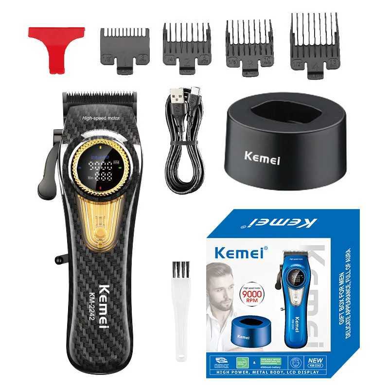Kemei KM-2242 Beautiful Professional Hair Clipper Hair Cutting Machine With Charging Base For Men Electric Hair Trimmer Men Gift W241227