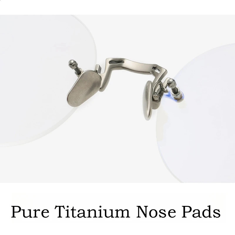 YIMARUILI Ultralight Rimless Glasses Men Retro Round Optical Prescription Simple Womens Eyeglasses Frame 241227