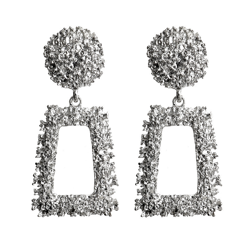 Hiphop 18K Gold Plated Geometry Dangle Earrings for Women Ladies Ethnic Exaggerated Earring Wedding Nightclub Party Jewelry Gift