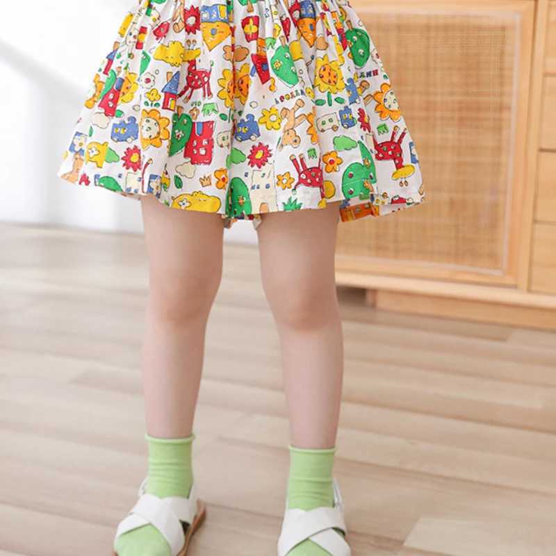 Kids Girls Skirt Shorts Summer Cotton Breathable Kids Skirt Pants Casual Baby Bloomers Children Short Pants Baby Stuff W241227