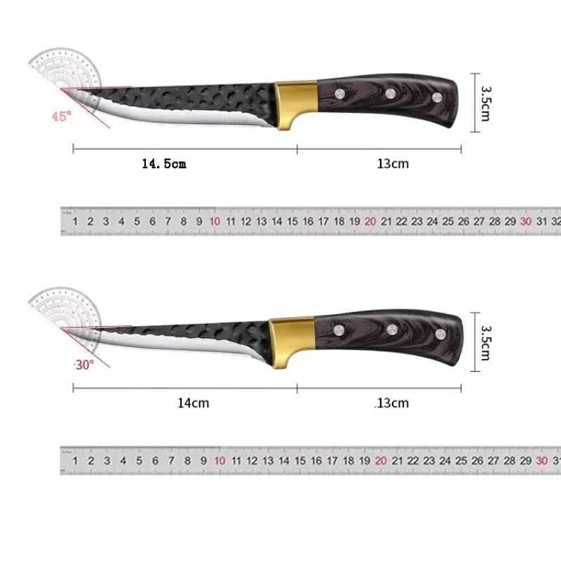 Stainless steel forging peeling knife kitchen accessories sharp meat chopping peeling knife sharp knife hand forging peeling knife Y241227