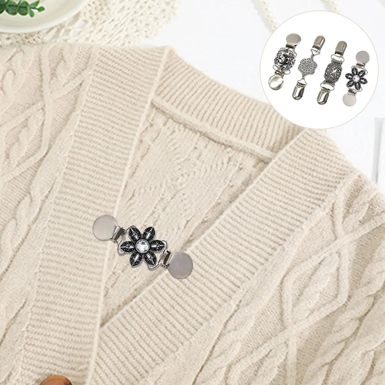 Shawl Chain Clips 8 Styles Fashion Cardigan Shawl Dresses Elegant Sweater Clips 241227