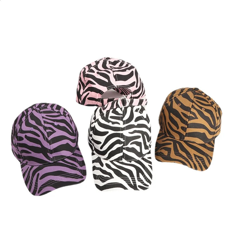 Leopard Print Cotton Baseball Caps Men Women Hip Hop Hat Spring Summer Sun Gorras Unisex Adjustable ed Cap 241226