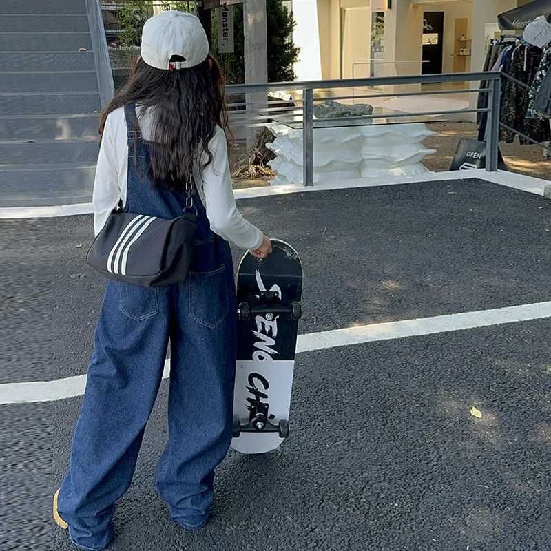 Teenage girl denim jacket blue jeans 2024 new summer hot trade childrens pendant Trouser childrens casual clothing 6 8 10 12 14 years old W241227