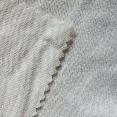 Lightweight natural sweat resistant cotton en plain color single-sided knitted T-shirt cardigan fashion fabric