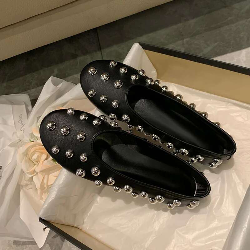 Women Flats Loafers Leather Shallow Casual Shoes 2025 Spring Fashion Dress Sandals Trend Walking Cozy Brand Mujer atos