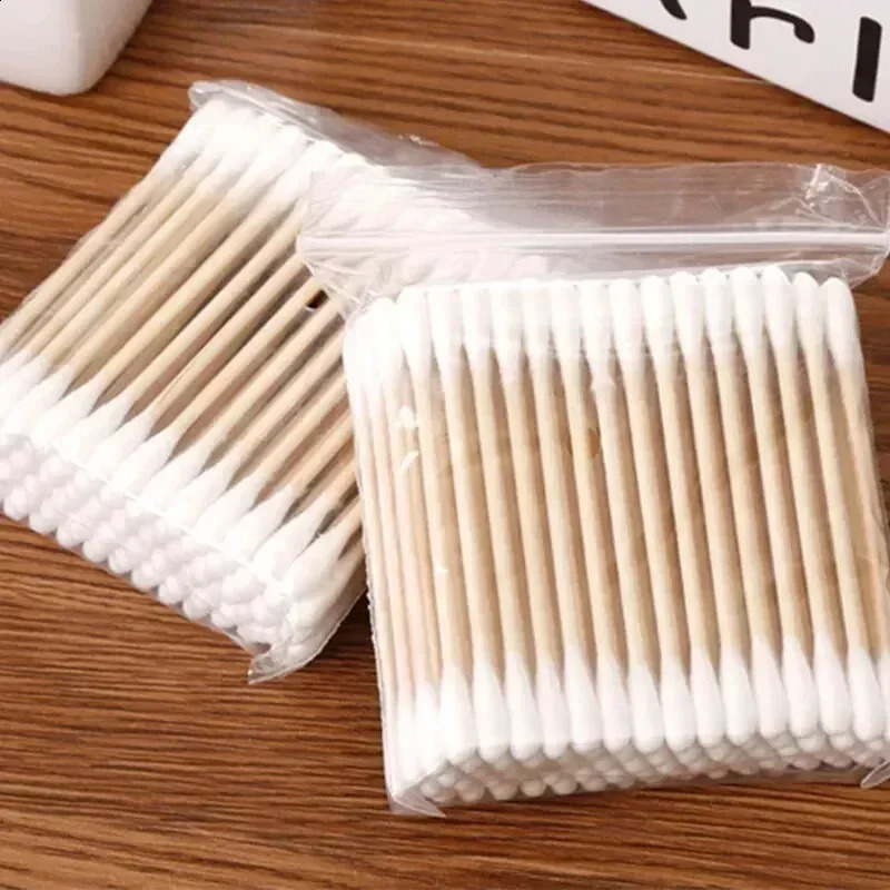 1000Pcs Double Head Cotton Swab Women Makeup Cotton Buds Tip for Wood Sticks Nose Ears Cleaning Health Care Tools 241226