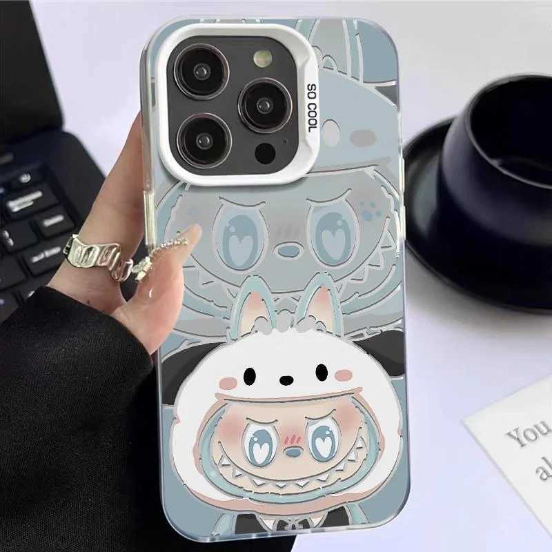 Luxury European New Trend Labubu Cat Style For iPhone Case 16 15 14 13 12 11 Pro XR XS Max 7 8 Plus Phone Y2K Cool INS Cover Z250207