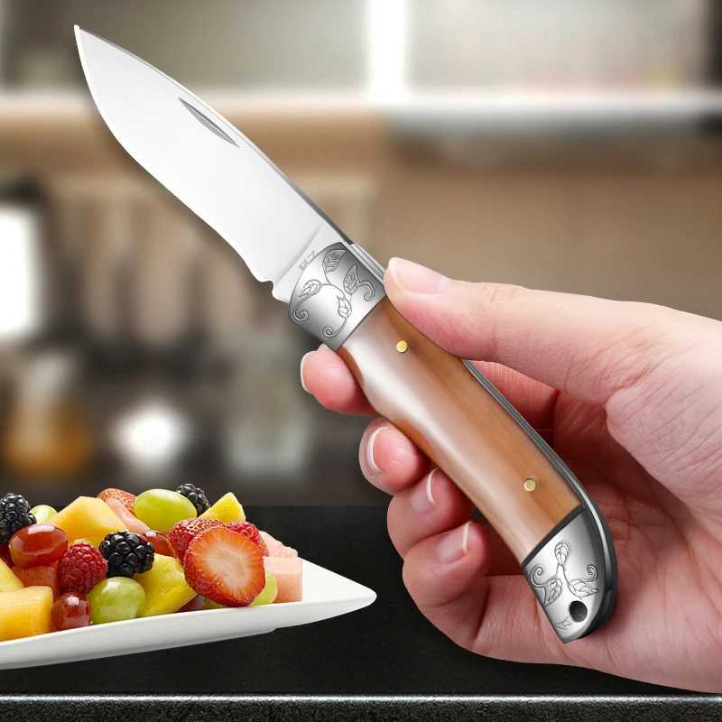 Sharp fruit knives acrylic handle folding knives high-quality household cutting knives kitchen knives kitchen utensils Y241227