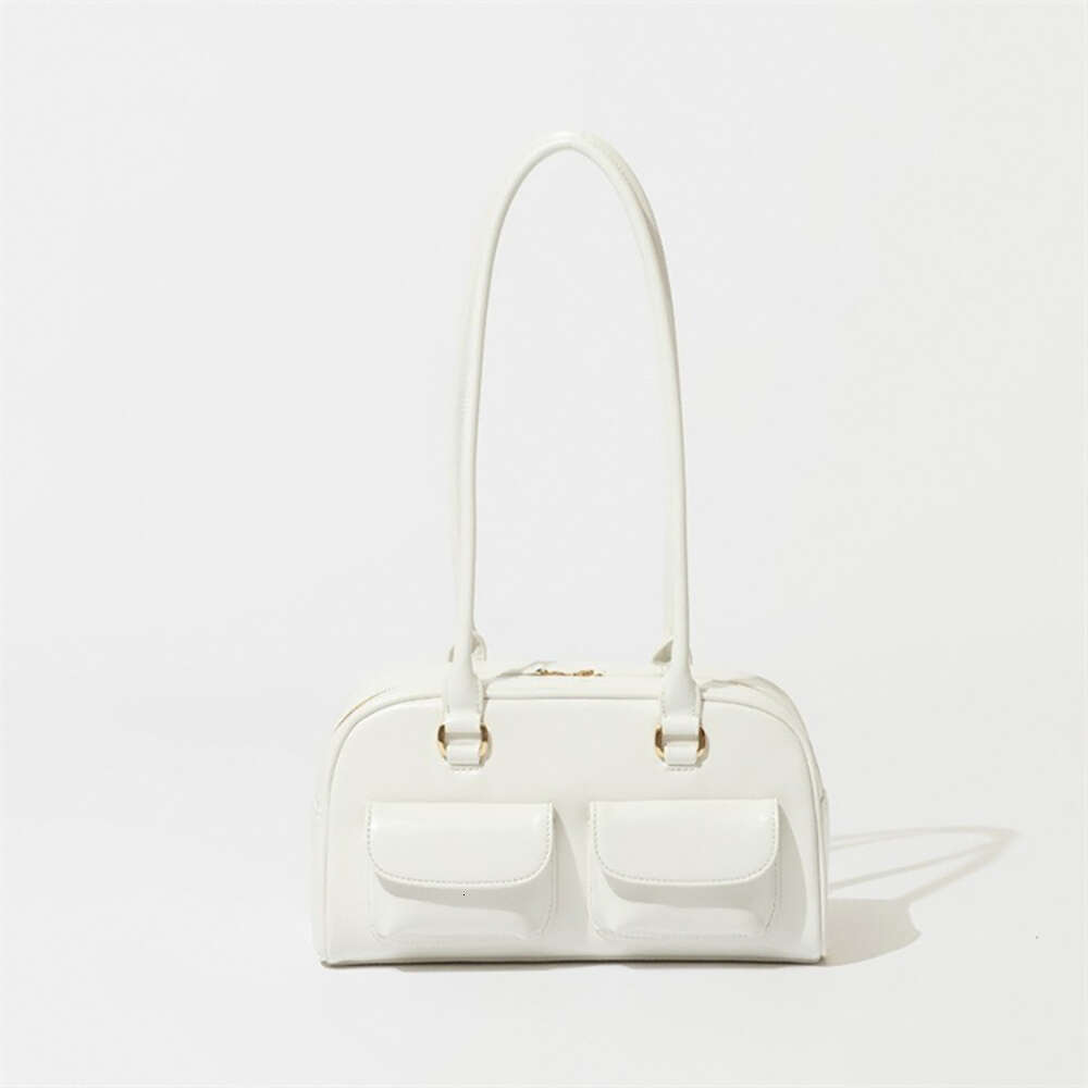Women's Bags Handbag Momei Same Oil Wax Leather Bow With Multiple Pockets, Underarm Bag, Commuting Hand, Single Shoulder