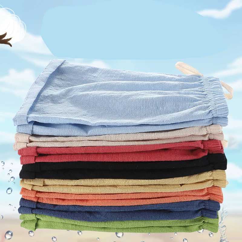 2-12 year old childrens beach shorts teenage boys shorts blue and black shorts childrens summer loose casual linen shorts W241227