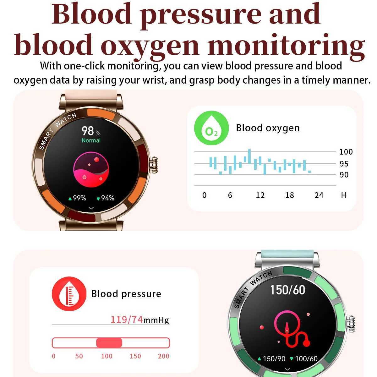 Ladies Luxury Smart Watch for Android iOS HD Sn Call Health Monitoring Fitness Tracker Wen Diamond Smartwatch Z241225
